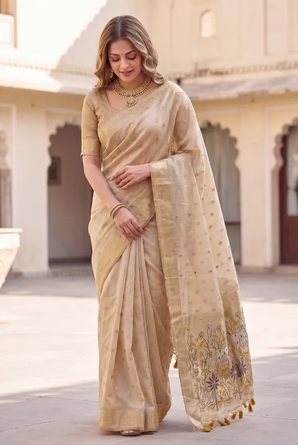 Pallavi_Cream_–_Cow_Pallu_Wedding_Special_|_Premium_Soft_Muga_Cotton_Paithani_Saree_with_Colourful_3D_Woven_Cow_Design_Pallu