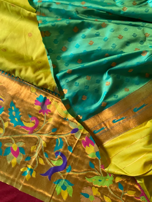 Premium_Soft_Paithani_Silk_sarees_With_Beautiful_Weaving_Pattern_With_Attractive_Rich_Pallu_And_Border_And_Weaving_Blouse_With_Tassels