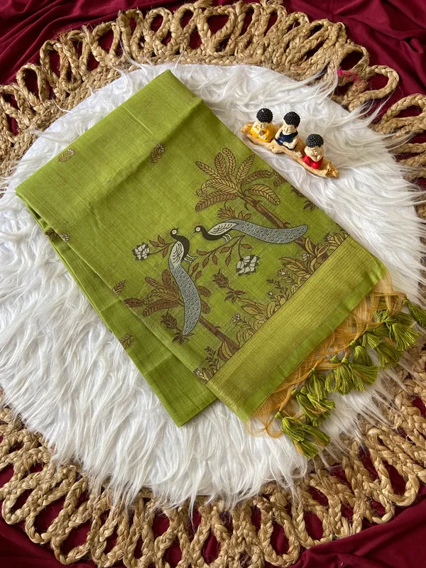 Kashish_Green_–_Alluring_Wedding_Special_|_Premium_Soft_Muga_Cotton_Saree_with_Colourful_Resham_Weaving_Peacock_Design_Pallu,_Traditional_Zari_Weaving