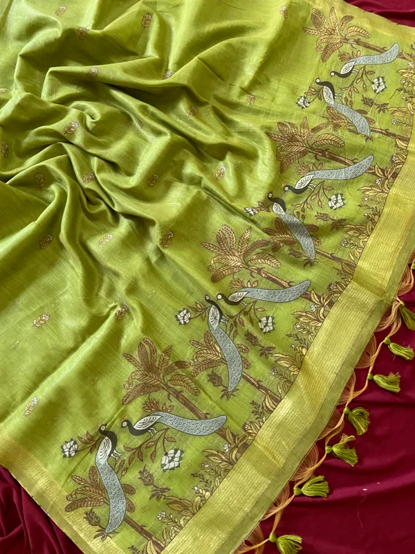 Kashish_Green_–_Alluring_Wedding_Special_|_Premium_Soft_Muga_Cotton_Saree_with_Colourful_Resham_Weaving_Peacock_Design_Pallu,_Traditional_Zari_Weaving