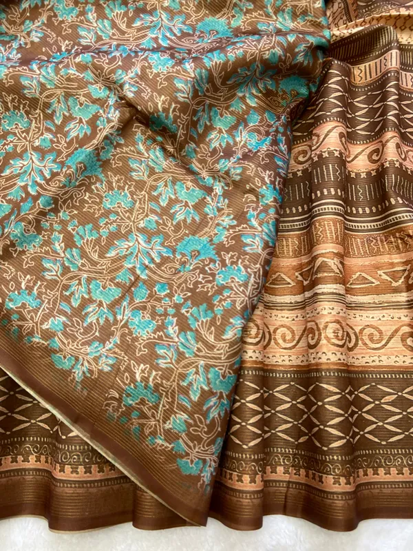 Aria_Orange_–_Melodic_Diwali_Special_|_Soft_Tussar_Silk_Saree_with_Digital_Print,_Zari_Line_Saree_&_Digital_Print_Blouse_with_Tassels