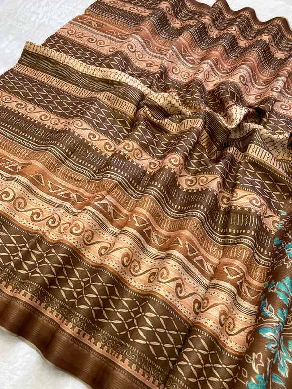 Aria_Orange_–_Melodic_Diwali_Special_|_Soft_Tussar_Silk_Saree_with_Digital_Print,_Zari_Line_Saree_&_Digital_Print_Blouse_with_Tassels