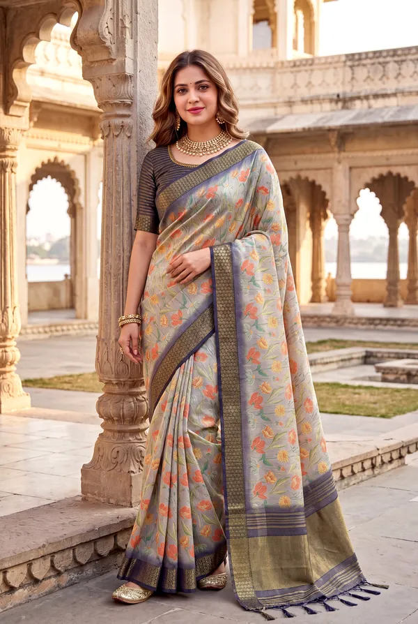 Mini_2_Blue_–_Diwali_Special_|_Soft_Tissue_Silk_Saree_with_Digital_Print,_Border_&_Rich_Pallu,_Sequence_&_Contrast_Print_Blouse_with_Tassels