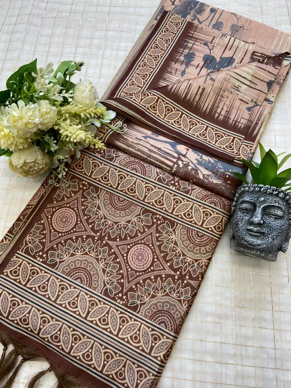 Shreya_Maroon_–_Auspicious_Diwali_Special_|_Soft_Tussar_Silk_Saree_with_Digital_Print,_Zari_Line_Saree_&_Digital_Print_Blouse_with_Tassels