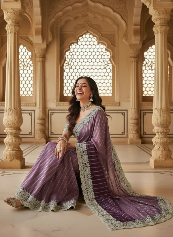 Kajju_Katri_Pedding_sarees_with_Beautiful_Embroidery_&_Sequence_Work_With_Attractive_Cutwork_Border_And_Heavy_Embroidery_&_Sequence_Work_Blouse