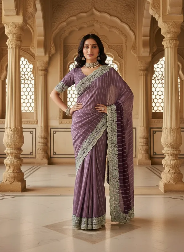 Kajju_Katri_Pedding_sarees_with_Beautiful_Embroidery_&_Sequence_Work_With_Attractive_Cutwork_Border_And_Heavy_Embroidery_&_Sequence_Work_Blouse