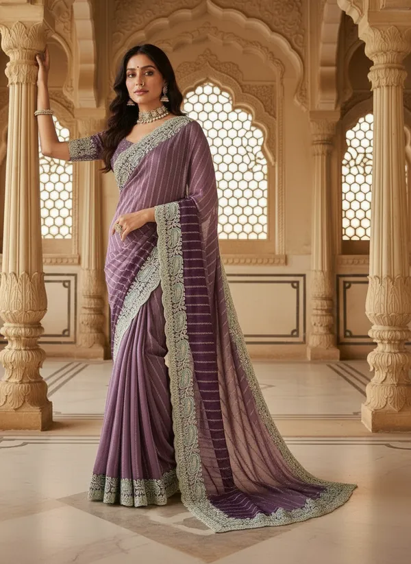 Kajju_Katri_Pedding_sarees_with_Beautiful_Embroidery_&_Sequence_Work_With_Attractive_Cutwork_Border_And_Heavy_Embroidery_&_Sequence_Work_Blouse