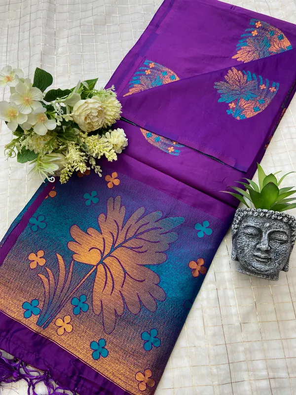 Premium_Soft_Silk_sarees_with_Beautiful_?Weaving_Zari_With_Attractive_Two_Tone_Design_And_Weaving_Design_Blouse_With_Tassels