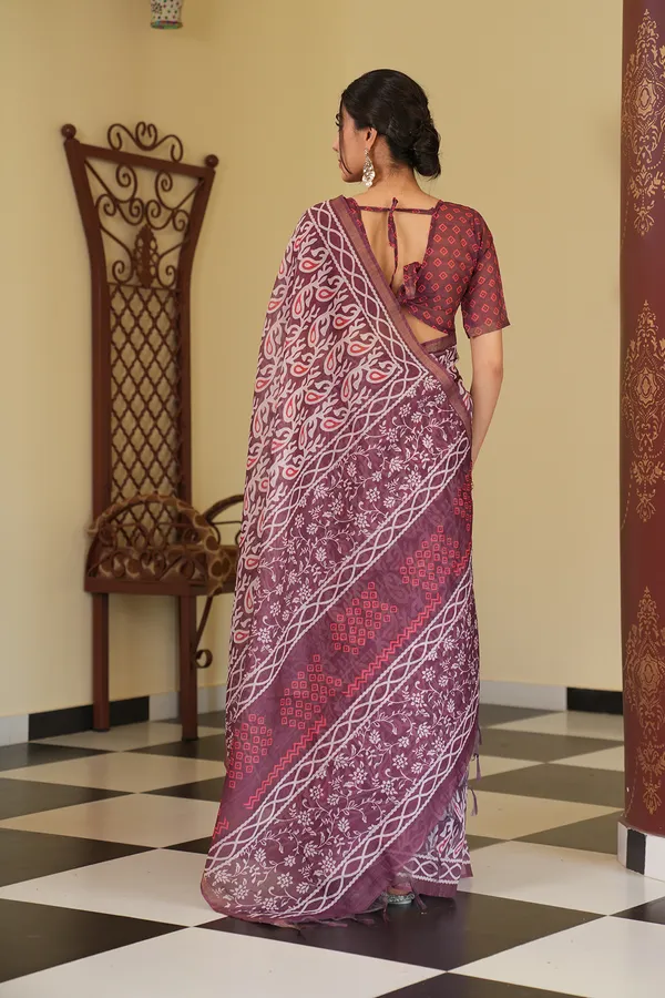 Soft_Chanderi_cotton_sarees_with_Beautiful_Digital_Print_With_Attractive_Zari_Line_Saree_And_Digital_Print_Blouse_With_Tassels
