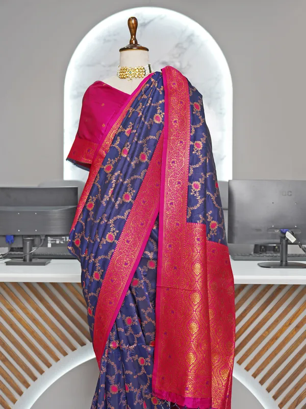 Gunjal_Blue_–_Wedding_Special_|_Premium_Soft_Paithani_Silk_Saree_with_Weaving_Pattern,_Rich_Pallu_&_Border_&_Weaving_Blouse_with_Tassels