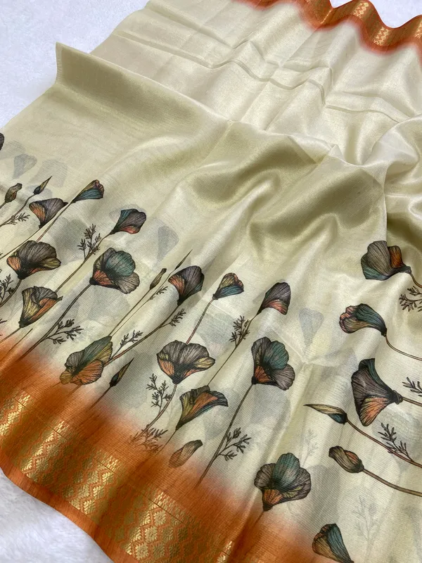 Anvika_Orange_–_Diwali_Special_|_Soft_Tissue_Silk_Saree_with_Digital_Print,_Border_&_Rich_Pallu,_Sequence_&_Contrast_Print_Blouse_with_Tassels