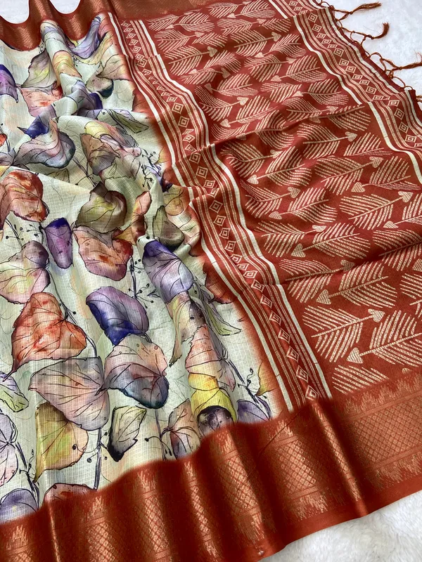 Neelima_Orange_–_Aesthetic_Edit_for_You_|_Soft_Kota_Saree_with_Print,_Pallu_&_Contrast_Print_Blouse_with_Tassels