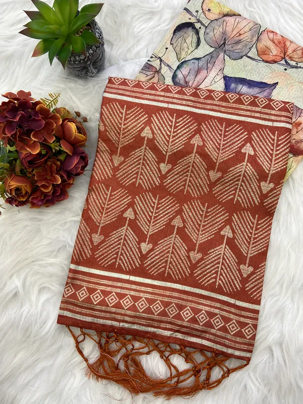 Neelima_Orange_–_Aesthetic_Edit_for_You_|_Soft_Kota_Saree_with_Print,_Pallu_&_Contrast_Print_Blouse_with_Tassels