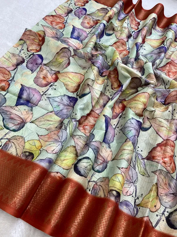 Neelima_Orange_–_Aesthetic_Edit_for_You_|_Soft_Kota_Saree_with_Print,_Pallu_&_Contrast_Print_Blouse_with_Tassels