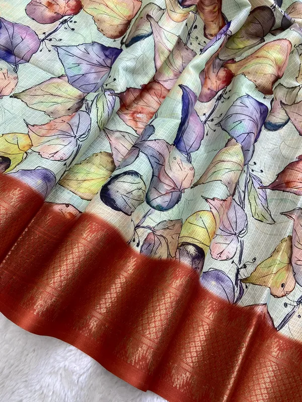 Neelima_Orange_–_Aesthetic_Edit_for_You_|_Soft_Kota_Saree_with_Print,_Pallu_&_Contrast_Print_Blouse_with_Tassels