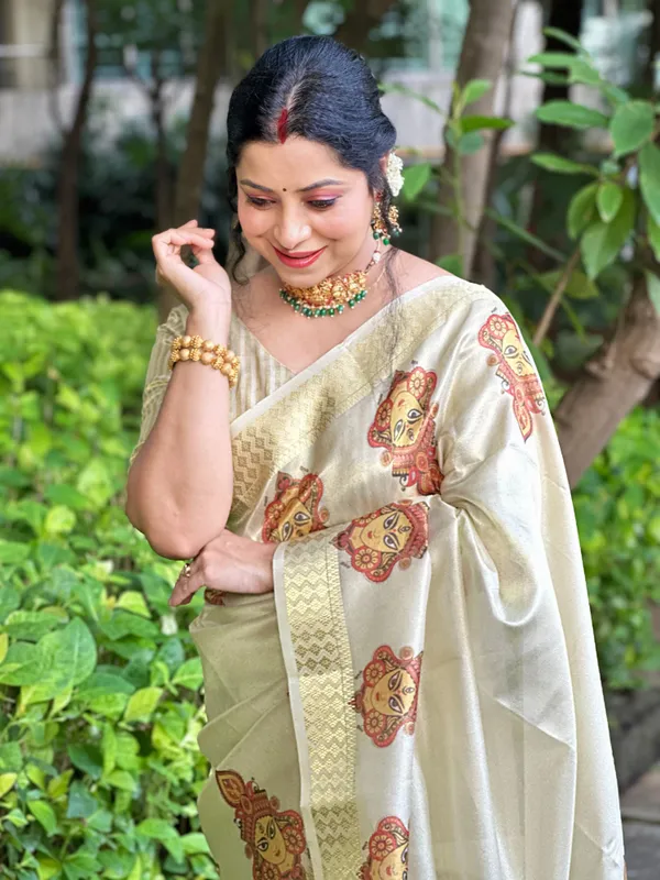 Anvika_Kali_Off_White_–_Diwali_Special_|_Soft_Tissue_Silk_Saree_with_Digital_Print,_Border_&_Rich_Pallu,_Sequence_&_Contrast_Print_Blouse_with_Tassels