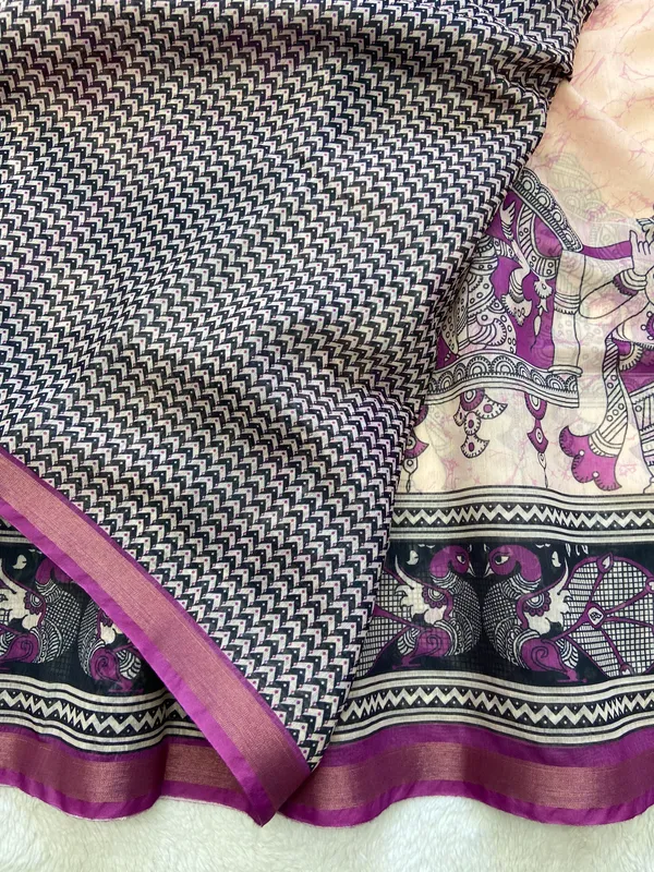 Radha_Rani_Wine_–_Zari_Line_Aesthetic_Edit_for_You_|_Soft_Chanderi_Cotton_Saree_with_Digital_Print,_Zari_Line_Saree_&_Digital_Print_Blouse