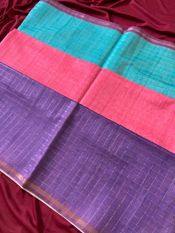 Soft_Semi_Tussar_Silk_sarees_with_Beautiful_Digital_Print_With_Attractive_Border_And_Contrast_Print_Blouse_With_Tassels