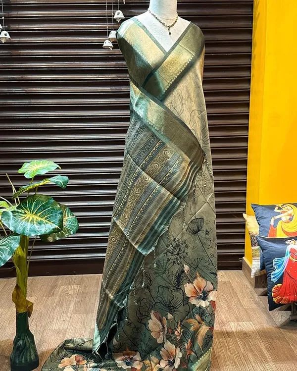 Helga_Green_–_Navratri_Special_|_Superior_Desi_Soft_Silky_Tussar_Saree_with_Ombre_Scheme_Body_And_Over_It_Floral_Conceptual_Prints