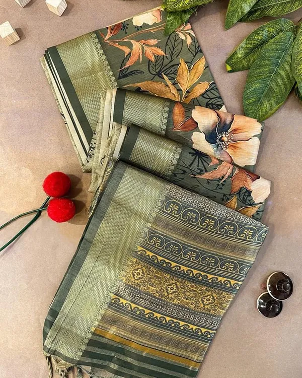 Helga_Green_–_Navratri_Special_|_Superior_Desi_Soft_Silky_Tussar_Saree_with_Ombre_Scheme_Body_And_Over_It_Floral_Conceptual_Prints