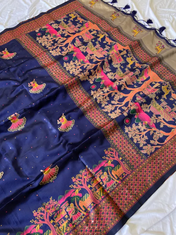 Melody_Blue_–_Melodic_Navratri_Special_|_Soft_Pashmina_Silk_Saree_with_Woven_Zari_Work,_Pashmina_Design_Saree_&_Running_Blouse_with_Tassels