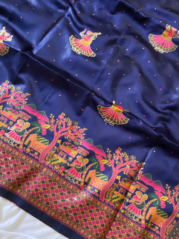 Melody_Blue_–_Melodic_Navratri_Special_|_Soft_Pashmina_Silk_Saree_with_Woven_Zari_Work,_Pashmina_Design_Saree_&_Running_Blouse_with_Tassels