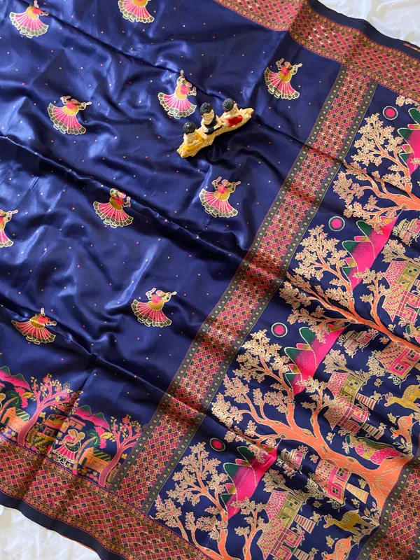 Melody_Blue_–_Melodic_Navratri_Special_|_Soft_Pashmina_Silk_Saree_with_Woven_Zari_Work,_Pashmina_Design_Saree_&_Running_Blouse_with_Tassels