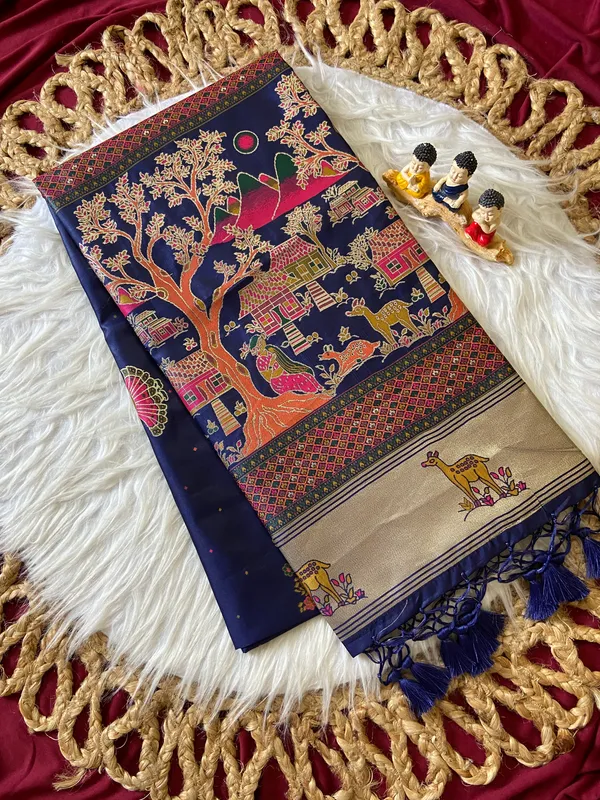 Melody_Blue_–_Melodic_Navratri_Special_|_Soft_Pashmina_Silk_Saree_with_Woven_Zari_Work,_Pashmina_Design_Saree_&_Running_Blouse_with_Tassels