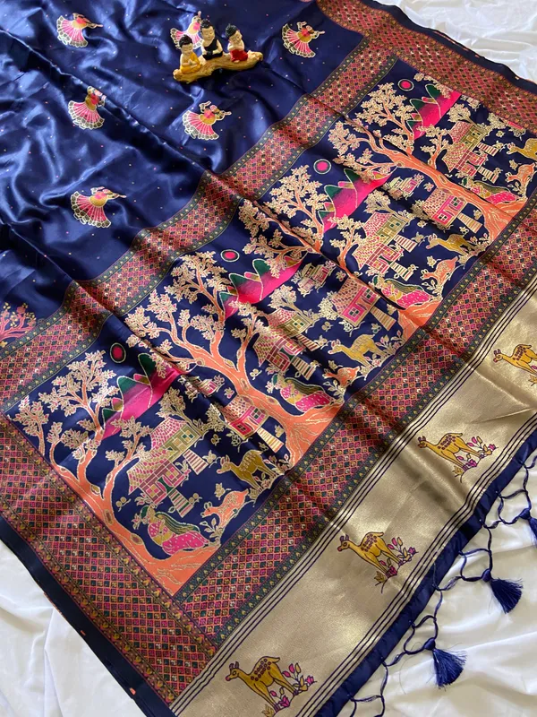 Melody_Blue_–_Melodic_Navratri_Special_|_Soft_Pashmina_Silk_Saree_with_Woven_Zari_Work,_Pashmina_Design_Saree_&_Running_Blouse_with_Tassels
