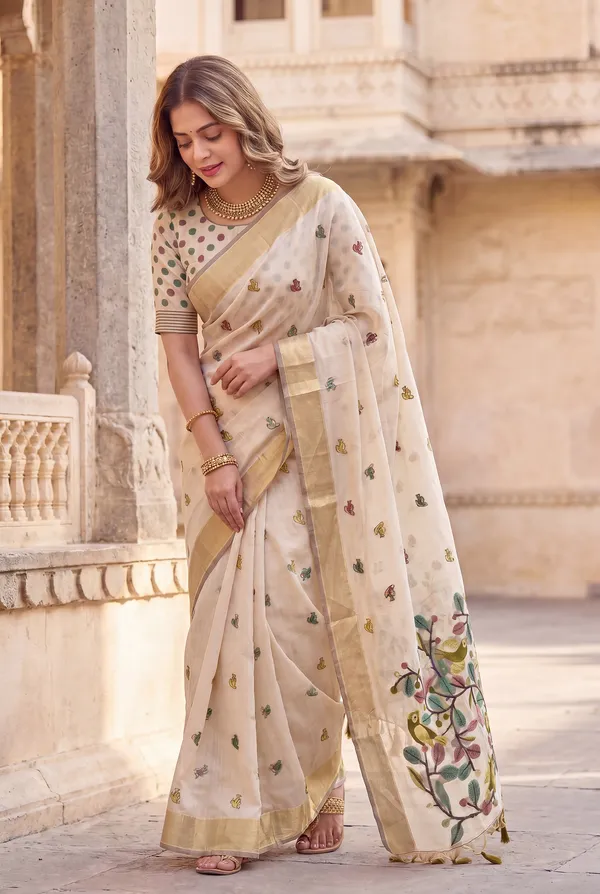 Chahat_2_Green_–_Cherished_Wedding_Special_|_Premium_Soft_Muga_Cotton_Saree_with_Colourful_Resham_Weaving_Pallu,_Traditional_Zari_Weaving_Border