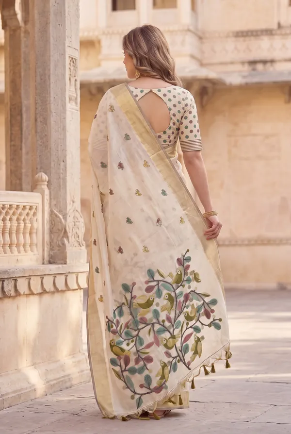 Chahat_2_Green_–_Cherished_Wedding_Special_|_Premium_Soft_Muga_Cotton_Saree_with_Colourful_Resham_Weaving_Pallu,_Traditional_Zari_Weaving_Border