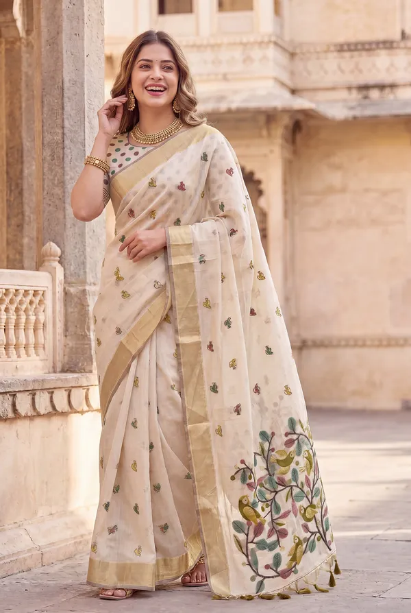 Chahat_2_Green_–_Cherished_Wedding_Special_|_Premium_Soft_Muga_Cotton_Saree_with_Colourful_Resham_Weaving_Pallu,_Traditional_Zari_Weaving_Border