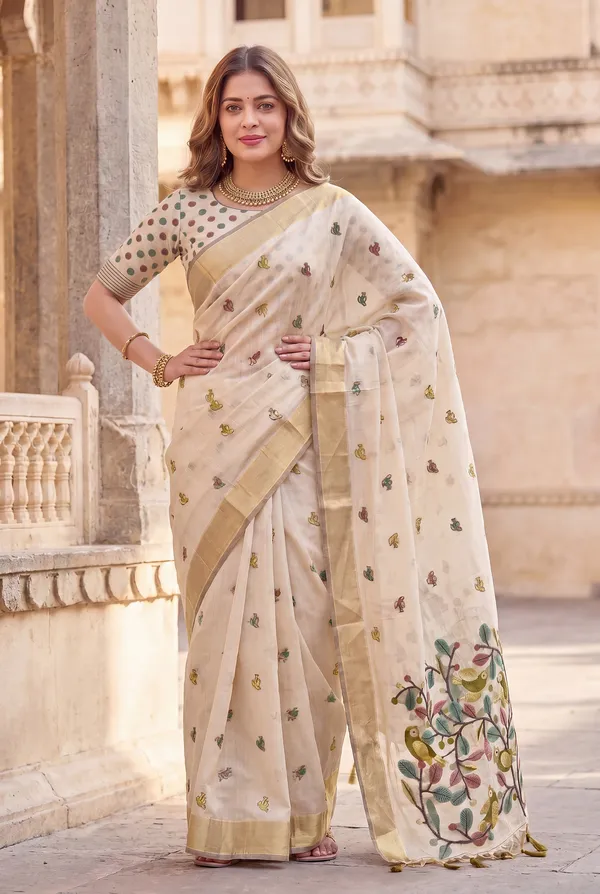 Chahat_2_Green_–_Cherished_Wedding_Special_|_Premium_Soft_Muga_Cotton_Saree_with_Colourful_Resham_Weaving_Pallu,_Traditional_Zari_Weaving_Border
