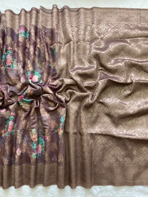 Adhyaya_Coffee_Brown_–_New_Chapter_Diwali_Special_|_Soft_Tissue_Silk_Saree_with_Digital_Print,_Border_&_Rich_Pallu,_Sequence_&_Contrast_Print_Blouse