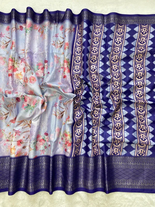 Pahal_Blue_–_Aesthetic_Edit_for_You_|_Soft_Kota_Saree_with_Print,_Pallu_&_Contrast_Print_Blouse_with_Tassels