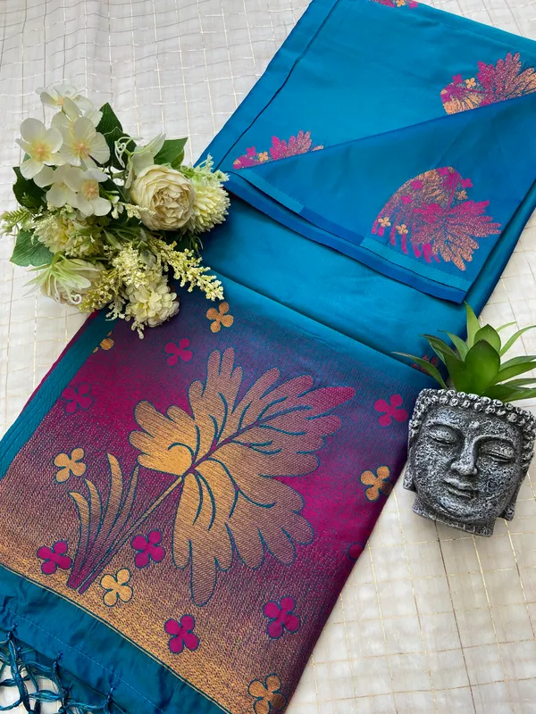 Premium_Soft_Silk_sarees_with_Beautiful_Weaving_Zari_With_Attractive_Two_Tone_Design_And_Weaving_Design_Blouse_With_Tassels
