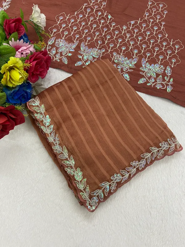 Soft_Shimmer_Patta_sarees_with_Beautiful?_Embroidery_&_Sequence_Work_With_Attractive_Cutwork_Border_And_Heavy_Embroidery_&_Sequence_Work_Blouse_in_new_styles_n_new_look