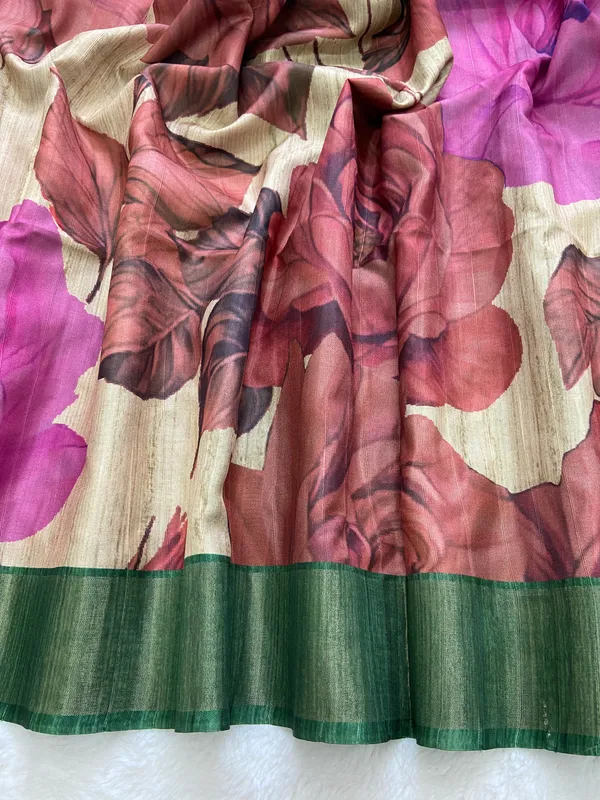 Soft_Tussar_Silk_sarees_with_Beautiful_Digital_Print_With_Attractive_Slub_Pattern_And_Digital_Print_Blouse_With_Tassels