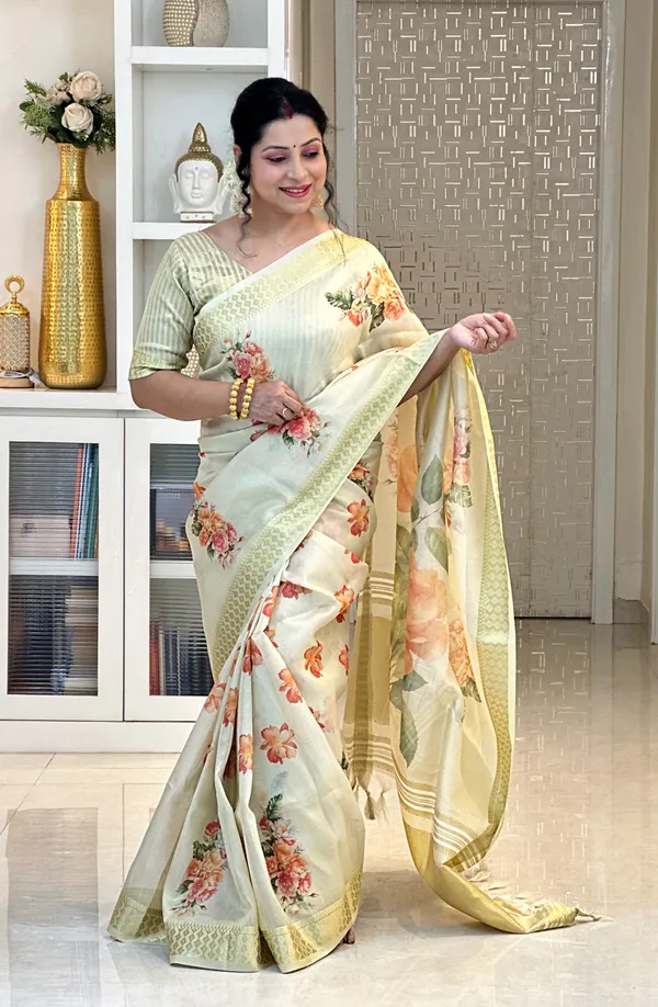 Anvika_Flower_Off_White_–_Diwali_Special_|_Soft_Tissue_Silk_Saree_with_Digital_Print,_Border_&_Rich_Pallu,_Sequence_&_Contrast_Print_Blouse