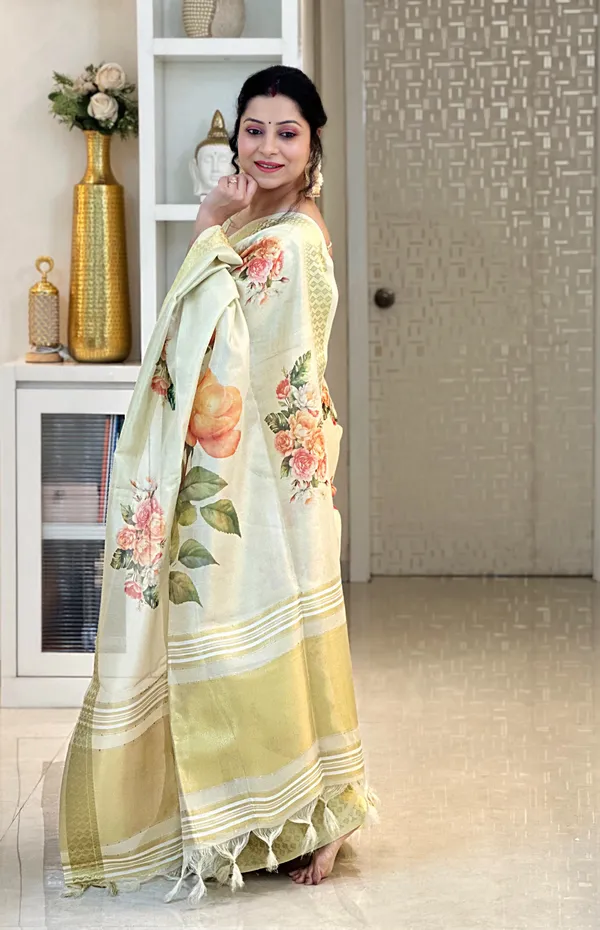 Anvika_Flower_Off_White_–_Diwali_Special_|_Soft_Tissue_Silk_Saree_with_Digital_Print,_Border_&_Rich_Pallu,_Sequence_&_Contrast_Print_Blouse
