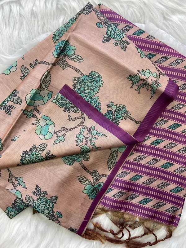 Kareena_Wine_–_Zari_Line_Diwali_Special_|_Soft_Tussar_Silk_Saree_with_Digital_Print,_Zari_Line_Saree_&_Digital_Print_Blouse_with_Tassels