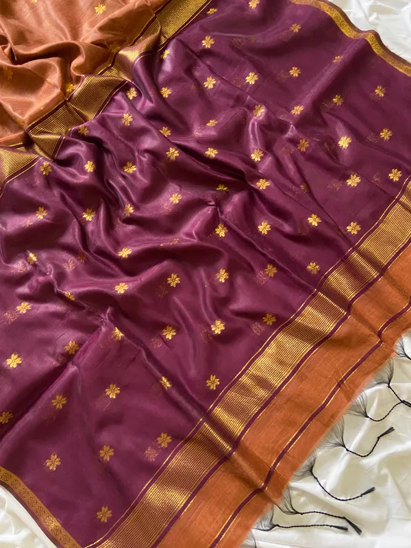 Jasleen_Purple_&_Mustard_–_Wedding_Special_|_Original_Maheswari_Cotton_Silk_Saree_with_Kanchipuram_Rich_Gold-Toned_Woven_Butti_Zari_Work,_Zari_Border