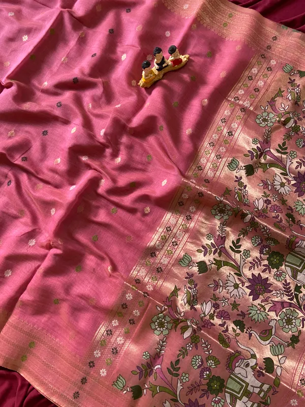 Gowri_Pink_–_Divine_Wedding_Special_|_Premium_Soft_Muga_Cotton_Paithani_Saree_with_Colourful_3D_Woven_Elephant_Design_Pallu