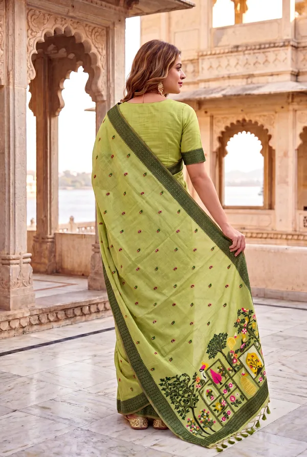 Yashira_Green_–_Peacock_Pallu_Wedding_Special_|_Premium_Soft_Jamdani_Cotton_Saree_with_Colourful_3D_Woven_Peacock_Design_Pallu