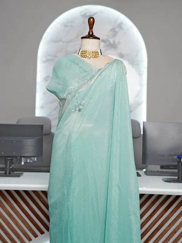 Soft_Crunchy_Silk_sarees_with_Beautiful_Foil_Print_With_Attractive_Handwork_Design_Saree_And_Foil_Print_Blouse
