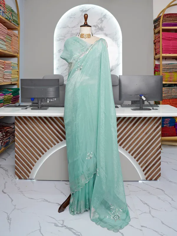 Soft_Crunchy_Silk_sarees_with_Beautiful_Foil_Print_With_Attractive_Handwork_Design_Saree_And_Foil_Print_Blouse