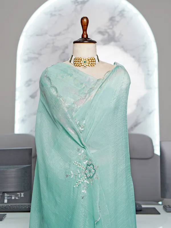 Soft_Crunchy_Silk_sarees_with_Beautiful_Foil_Print_With_Attractive_Handwork_Design_Saree_And_Foil_Print_Blouse
