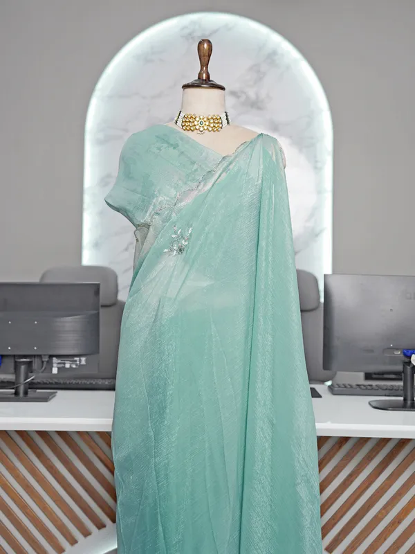 Soft_Crunchy_Silk_sarees_with_Beautiful_Foil_Print_With_Attractive_Handwork_Design_Saree_And_Foil_Print_Blouse