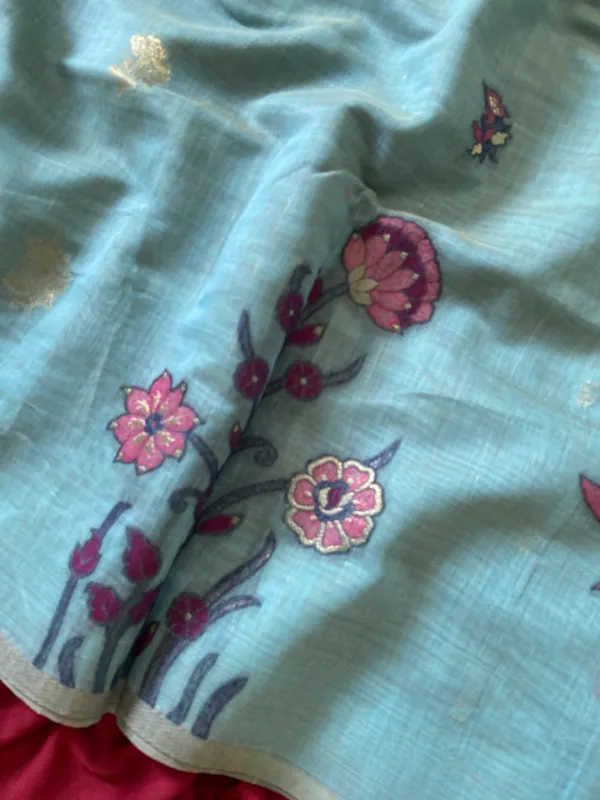 Amrusha_Sky_Blue_–_Floral_Pallu_Wedding_Special_|_Premium_Soft_Muga_Cotton_Saree_with_Colourful_Resham_Weaving_Flower_Design_Pallu