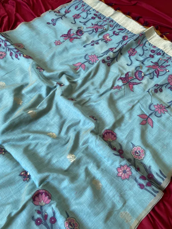Amrusha_Sky_Blue_–_Floral_Pallu_Wedding_Special_|_Premium_Soft_Muga_Cotton_Saree_with_Colourful_Resham_Weaving_Flower_Design_Pallu